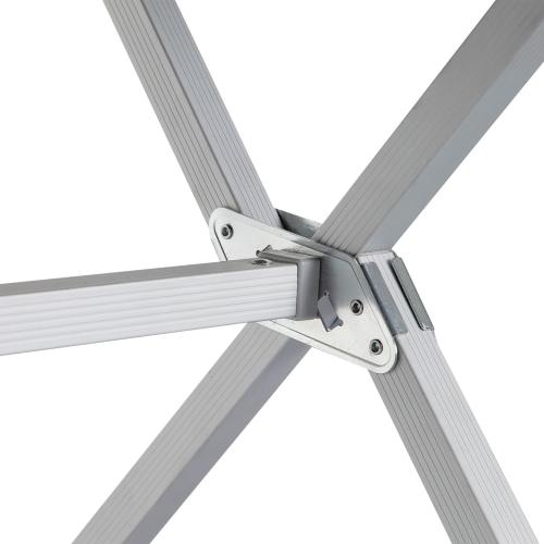 TAVOLO ALLUMINIO PIEGHEVOLE SILVER GAP LESS 6P 140 X 81 0406077N