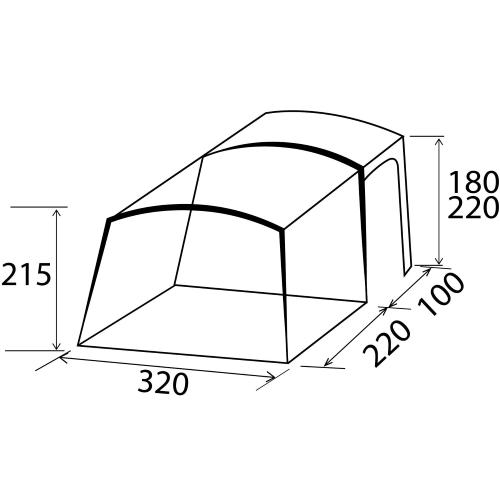 TENDA PER VAN TRAILS LC AIRTECH 180-220CM 0102984N
