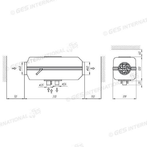 RISCALDATORE A GASOLIO AIR 2D 2000W CON COMANDO COMFORT