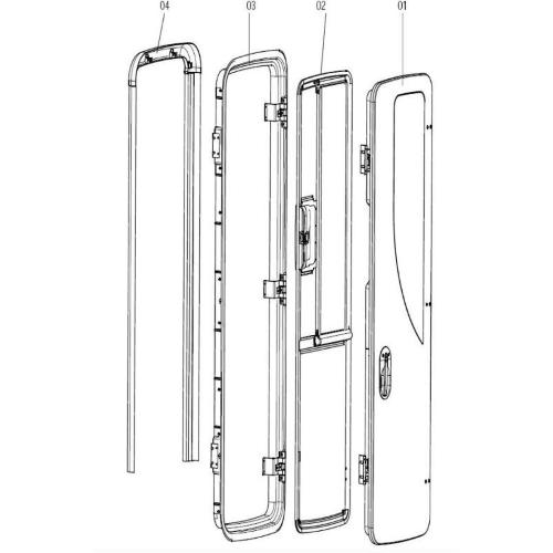 CARAD-RF E CARAD-R TELAIO ESTERNO CON CERNIERE DOMETIC BG2164