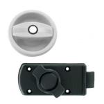 SERRATURA CARAVAN E CAMPER TONDA DX PER PORTA BIANCA MANIGLIA INTERNA A FARFALLA