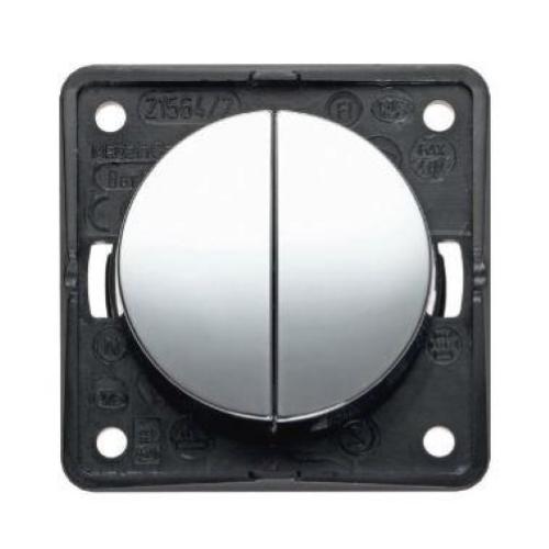 INTERRUTTORE DOPPIO UNIPOLARE CROMO LUCIDO BMC2N/CL