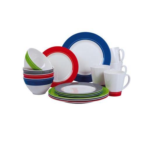 KIT PIATTI E ACCESSORI IN MELAMINA 4 PERSONE 16PZ BURANO