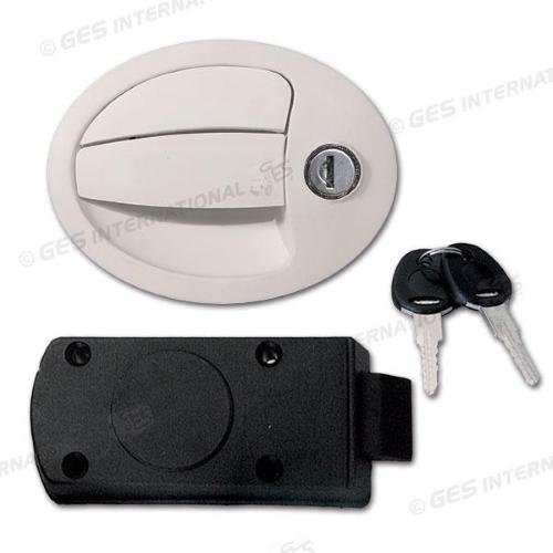 SERRATURA COMPLETA PER PORTELLONE OVALE BIANCA 98X130 109600287PEN