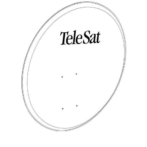 10487 DISCO DI RICAMBIO PER ANTENNA SATELLITARE TELECO 60CM COMPLETO DI ADESIVO E VITERIA