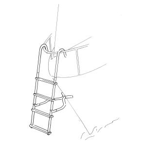 SCALETTA DI PRUA TELESCOPIA ALLUMINIO 4 GRADINI