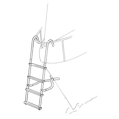SCALETTA DI PRUA TELESCOPIA ALLUMINIO 4 GRADINI