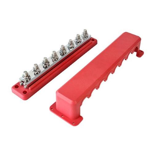 BARRA DI CONNESSIONE BUS BAR DI POTENZA 8 LINEE M10 600A CON COPERTURA