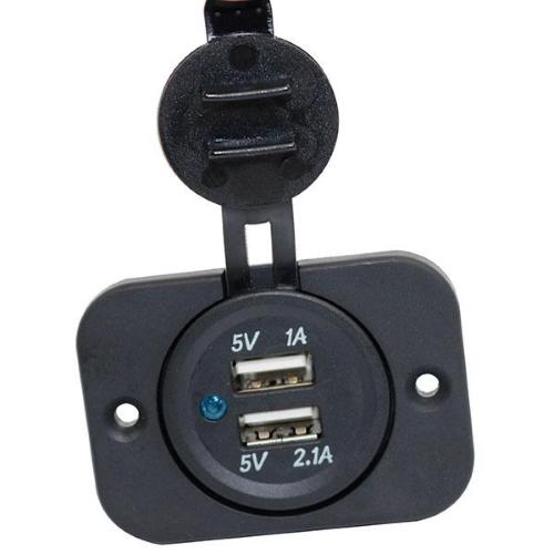 PRESA 2 PORTE USB DA INCASSO FISS. A VITI
