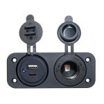 PRESA 12V AUTO + 1 PORTA USB + 1 PD/TIPE C FISS. A VITI