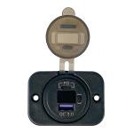 PRESA 1 PORTA USB 3.0 + 1 PD/TIPE C + VOLTMETRO FISS. A VITI