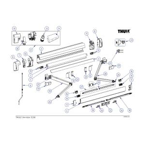 CONNESSIONE DX E SX PROFILO FRONTALE PER TENDALINI THULE 5200 1500603091