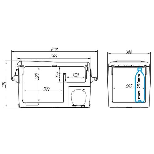 FRIGORIFERO COMPRESSORE 30LT APERTURA POZZETTO 12/24V 