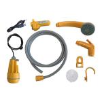 DOCCETTA PORTATILE DA CAMPEGGIO CON POMPA E BATTERIA RICARICABILE