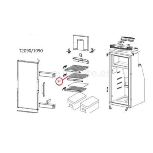 692762 GRIGLIA INFERIORE PER FRIGORIFERO T2090C/1090