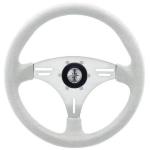 VOLANTE RUOTA TIMONE ALLUMINIO Ø 355MM MANTA POLIMETANO BIANCO