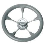 VOLANTE RUOTA TIMONE INOX Ø 280MM POLIURETANO GRIGIO