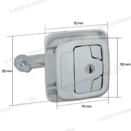 SERRATURA COMPLETA PER PORTELLONE A COMPRESSIONE OPERA BIANCA