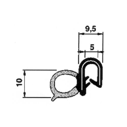 GUARNIZIONE ARMATA PER PORTE E PORTELLI NERA