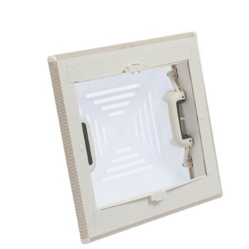 OBLO' MPK 40X40 GRIGIO CON OSCURANTE E ZANZARIERA CUPOLA TRASLUCIDA