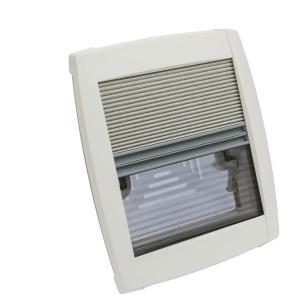 OBLO' MPK 40X40 GRIGIO CON OSCURANTE E ZANZARIERA CUPOLA TRASLUCIDA