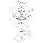 407149547 EX 407145134 GRIGLIA ACCIAO INOSSIDABILE PER PIANO COTTURA CE09