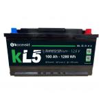 BATTERIA LITIO LiFePo4 PER SERVIZI 100A KL5 CON BMS INTEGRATO E CONNESSIONE BLUETOOTH