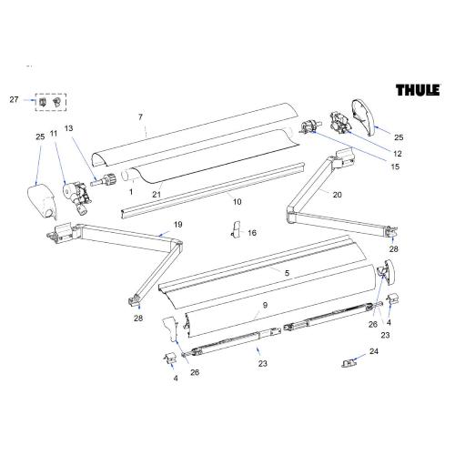 BRACCIO DX PER TENDALINO THULE 6002 > 3.00 METRI