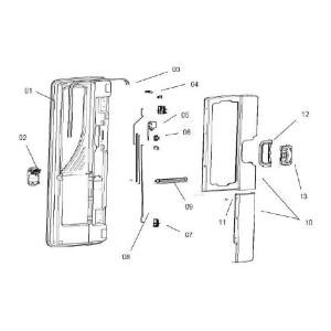 CARTER PANNELLO INTERNO PER PORTA CARAD-RF GRIGIO RAL7035 BG2198