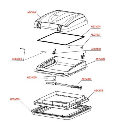 PERNI PER MANIGLIONE OBLÒ EXTRA VENT 40X40 