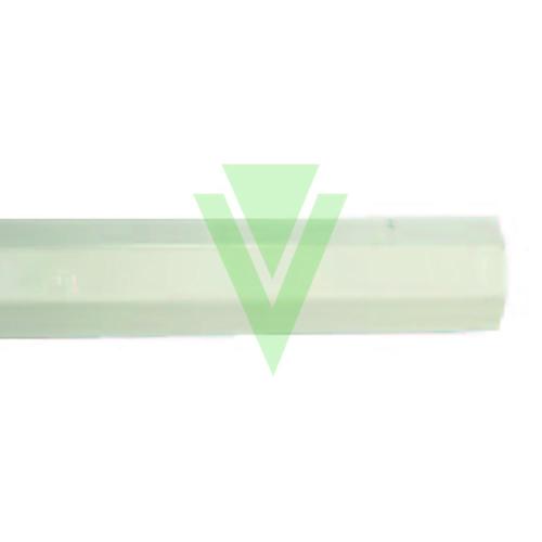 CANALINA COPRICAVI A TETTO BASE+COPERCHIO IN ALLUMINIO COLORE BIANCO 2MT