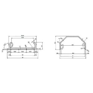 CANALINA COPRICAVI A TETTO BASE+COPERCHIO IN ALLUMINIO COLORE BIANCO 2MT