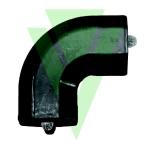 ANGOLARE A 90° PER COPRICAVI A TETTO IN ALLUMINIO NERO