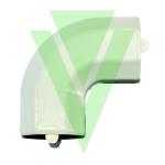 ANGOLARE A 90° PER COPRICAVI A TETTO IN ALLUMINIO BIANCO