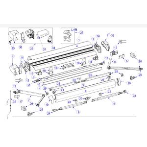 CHIUSURA CENTRALE SUPPORTO BRACCIO PER TENDALINO THULE 6300 1500603342