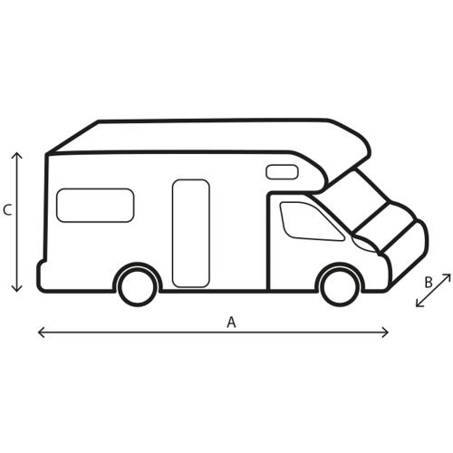 COPERTURA INTEGRALE PER CAMPER SEMINTEGRALI 650-700CM 7241508N