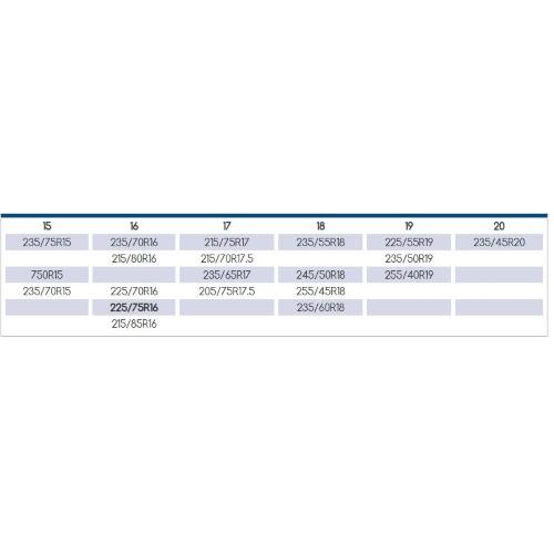 CATENE DA NEVE ANCHE X DUCATO 18Q E MAXI 225/75/16 16MM
