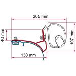 STAFFE PER F35 NEW ADAPTER DEEP BLACK VW T5/T6 MULTIVAN/TRANSPORTER RAIL 98655R747