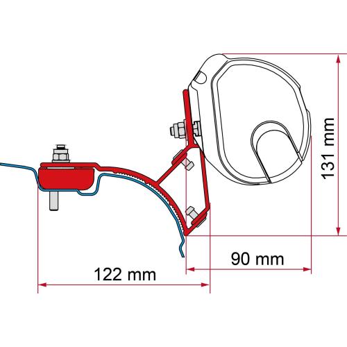 STAFFE PER F35 NEW ADAPTER DEEP BLACK VW T5/T6 MULTIVAN/TRANSPORTER 98655R004
