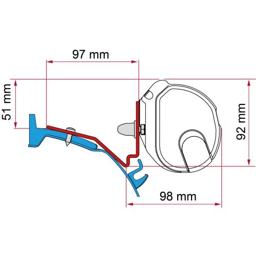 STAFFE PER F35 NEW ADAPTER DEEP BLACK FORD CUSTOM CAPLAND CAPFUN L2 DEEP BLACK 98655R035