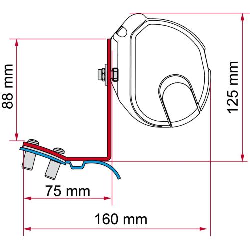STAFFE PER F35 NEW ADAPTER DEEP BLACK MERCEDES VITO/VITO MARCO POLO 98655R682