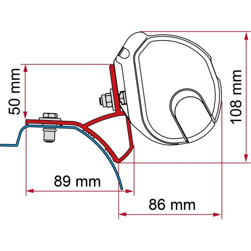 STAFFE PER F35 NEW ADAPTER DEEP BLACK RENAULT TRAFIC, OPEL VIVARO, FIAT TALENTO, NISSAN NV300, RAPIDO MIRANDE S 98655R020