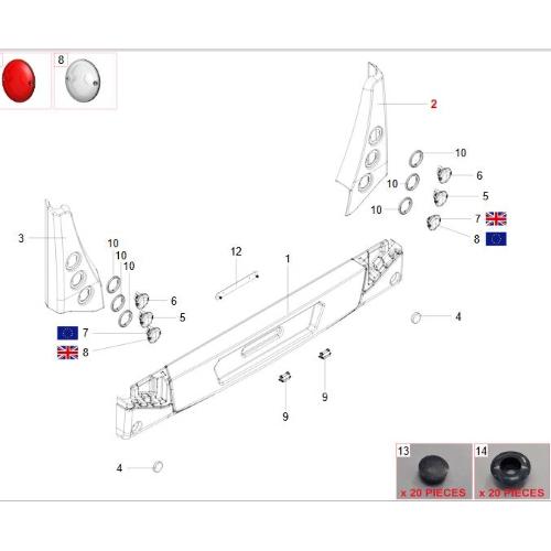CARTER COPRI FARO DX ROLLER TEAM ZEFIRO 1I0XJ2000457AX5