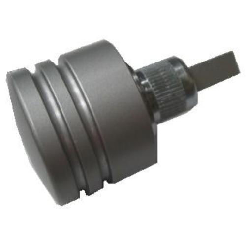 MANIGLIA POMOLO PER SERRATURA  Ø 35 RAL9006 C/DISTANZIALE 