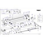 COPPIA GUSCI DX+SX PER TENDALINO THULE 9200 BIANCO 1500602492