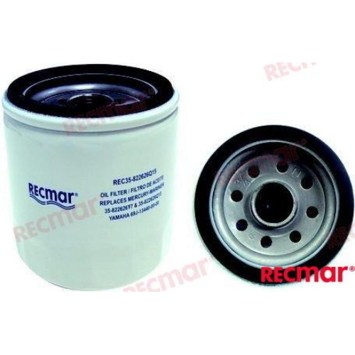 FILTRO OLIO YAMAHA SELVA 69J-13440-02-00 69J-13440-03-00 69J-13440-04-00 MERCRUISER 35-822626Q15 35-822626T7 8226267 822626Q15 822626T7